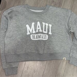 NWT Cropped Gray Maui Hawaii Sweatshirt by blue84